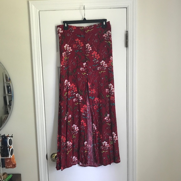Express Dresses & Skirts - Floral Slit Maxi Skirt